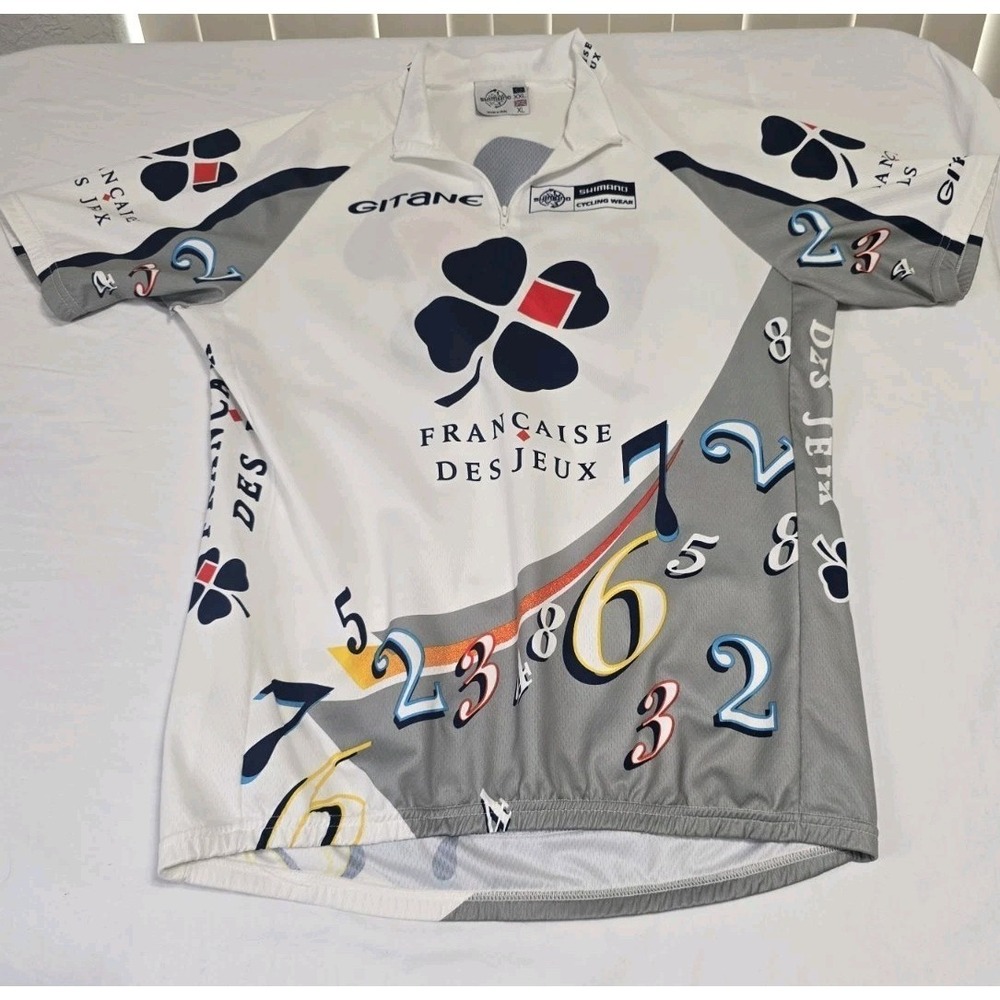 Shimano Large Cycling Jersey Vintage Francaise‎ De Jeux